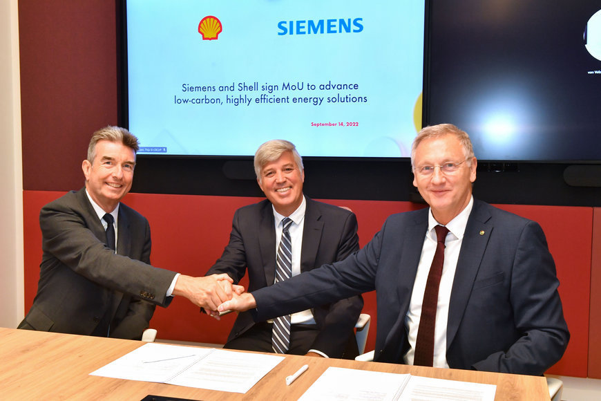 Siemens and Shell sign MoU to advance low- carbon, highly efficient energy solutions